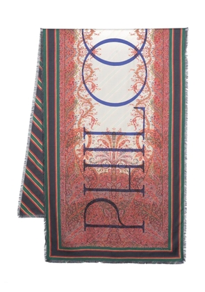 Pierre-Louis Mascia graphic-print silk scarf - Blue