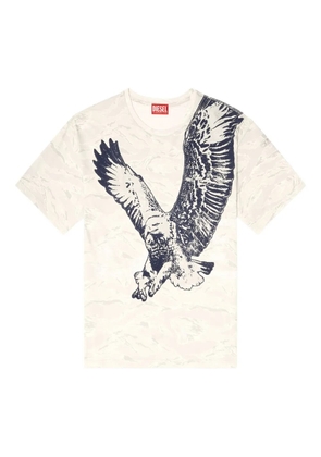Diesel T-Boxt-T14 eagle-print camouflage T-shirt - Neutrals