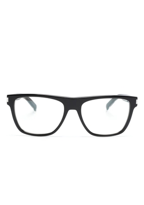 Saint Laurent Eyewear logo-engraved square-frame glasses - Black