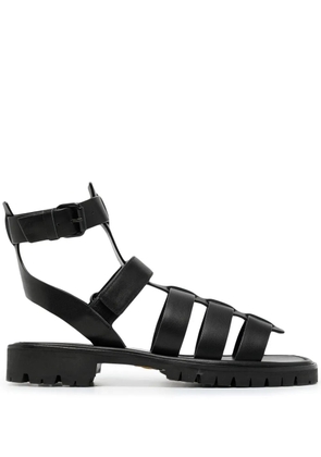 Juun.J caged leather sandals - Black