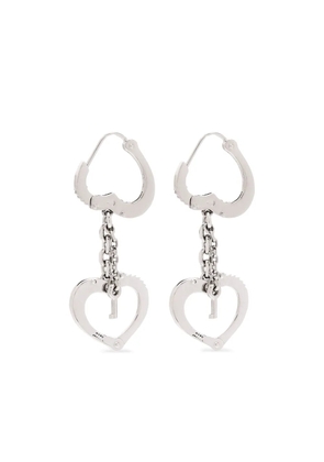 Marc Jacobs heart handcuff earrings - Silver