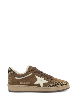 Golden Goose Ball Star leopard-print sneakers - Brown