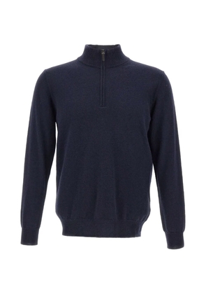 Kangra half-zip stand-up collar sweater - Blue