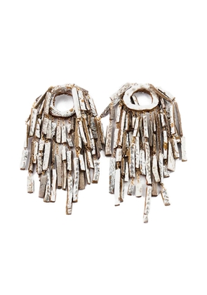 GFW handmade rectangular-shape earrings - Silver