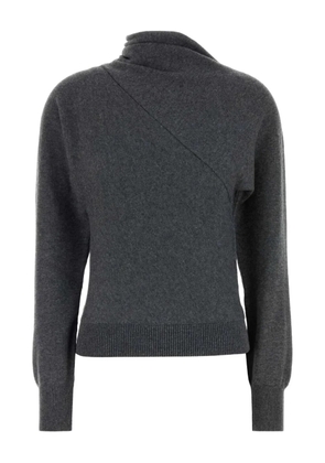 TOM FORD asymmetric-neck sweater - Grey