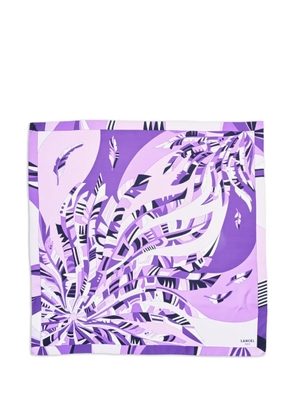 Lancel printed silk square scarf - Purple