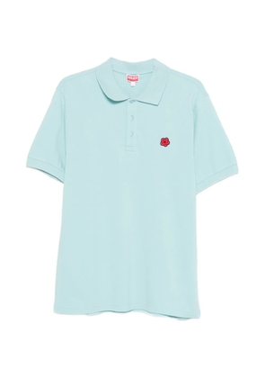 Kenzo floral-patch polo shirt - Blue