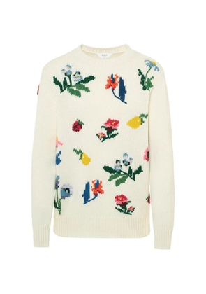 Malo floral-print sweater - Neutrals