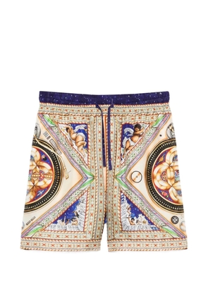 Casablanca drawstring pattern shorts - Neutrals