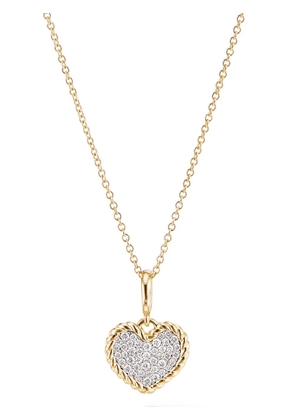 David Yurman 18kt yellow gold Cable Collectibles Heart diamond necklace