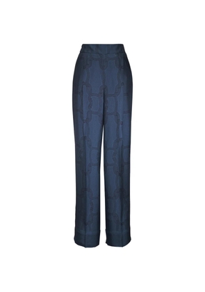 Agnona printed trousers - Blue