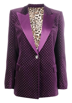 Philipp Plein crystal-embellished blazer - Purple