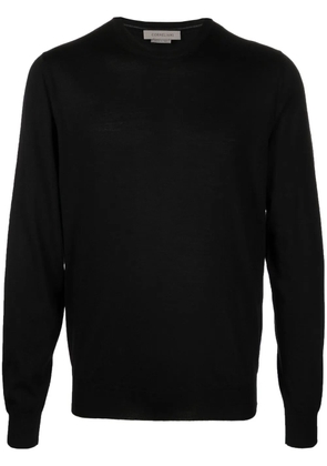 Corneliani crew-neck long-sleeve jumper - Black
