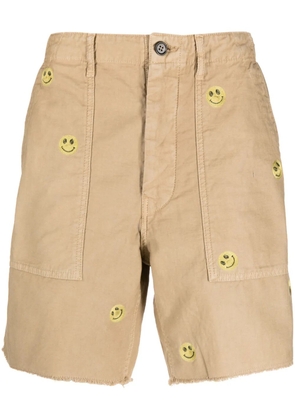 PRESIDENT'S smile-print shorts - Neutrals