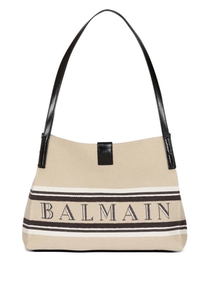 Balmain small Release canvas tote bag - Neutrals