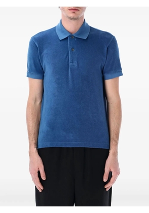 TOM FORD terry-cloth polo shirt - Blue