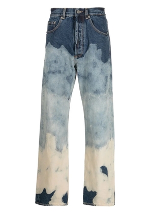 Palm Angels tie-dye straight jeans - Blue