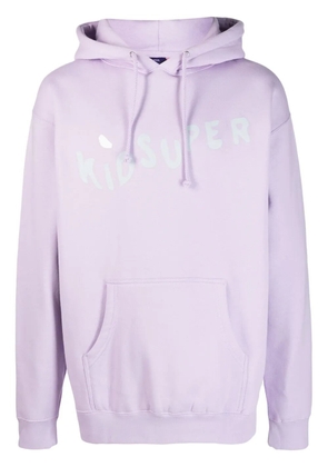 KidSuper logo-print long-sleeved cotton hoodie - Purple