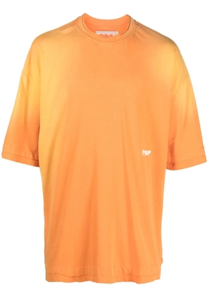 PDF logo-embroidered cotton T-shirt - Orange