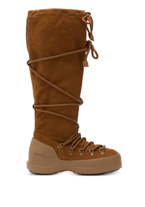 Moon Boot Luna lace-up suede boots - Brown