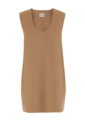 KHAITE scoop-neck sleeveless dress - Neutrals