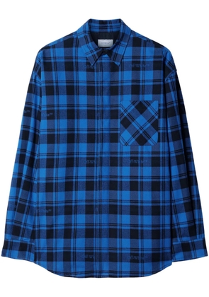 Off-White checked flannel shirt - Blue