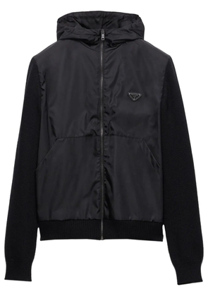 Prada gabardine hoodie - Black