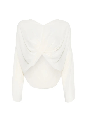 MM6 Maison Margiela twist-detail long-sleeve top - Neutrals