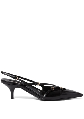 Miu Miu 55mm buckle-embellished slingblack pumps