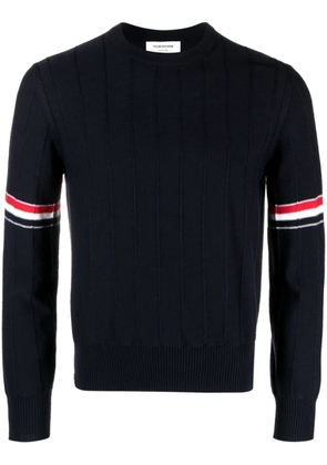 Thom Browne RWB-stripe long-sleeve jumper - Blue