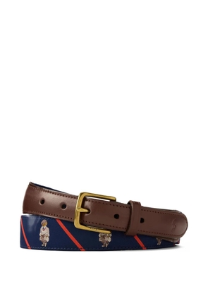 Polo Ralph Lauren Polo bear leather-trim belt - Blue