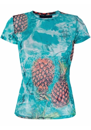 Philipp Plein graphic-print short-sleeve T-shirt - Blue