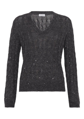 Brunello Cucinelli cable-knit sweater - Grey