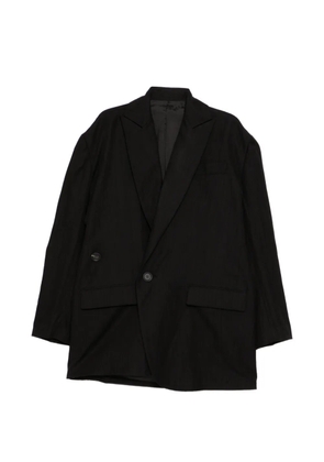Yohji Yamamoto button textured jacket - Black