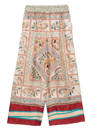 Pierre-Louis Mascia Aloe silk trousers - Neutrals