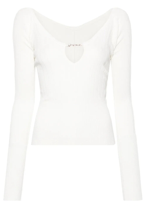 Jacquemus Le Haut Pralu ribbed top - White
