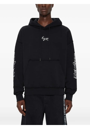 44 LABEL GROUP rear-print hoodie - Black