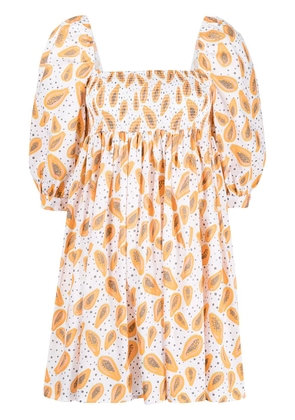 Pitusa printed babydoll dress - Orange