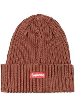 Supreme overdyed Box-Logo beanie - Brown