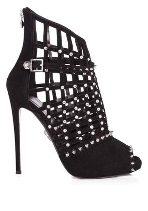 Philipp Plein 12mm suede sandals - Black