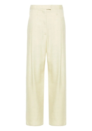 Philosophy Di Lorenzo Serafini chambray pleated straight trousers - Yellow