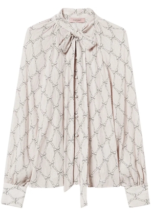 TWINSET graphic-print blouse - Neutrals