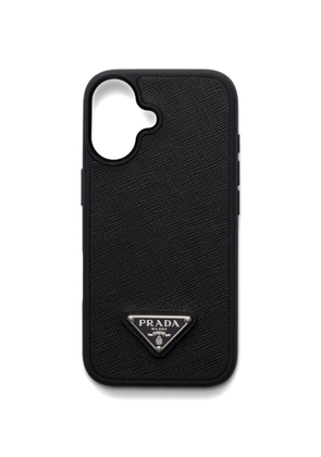 Prada saffiano-leather Iphone 17 case - Black