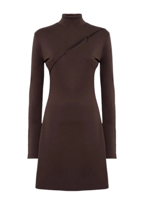 Blugirl button cutout jersey dress - Brown