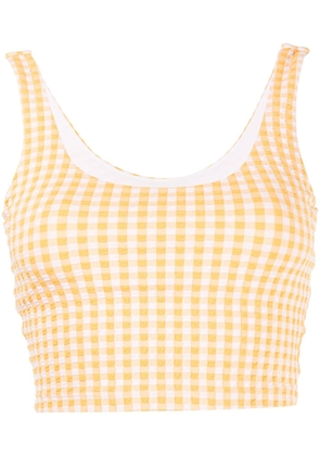 The Upside gingham crop top - Orange
