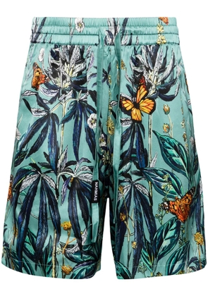 Nahmias Botanical silk-blend shorts - Green