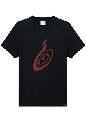 Courrèges graphic-print cotton T-shirt - Black