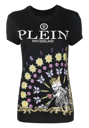 Philipp Plein skeleton-print round neck T-shirt - Black