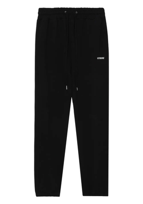 We11done logo-print cotton track trousers - Black