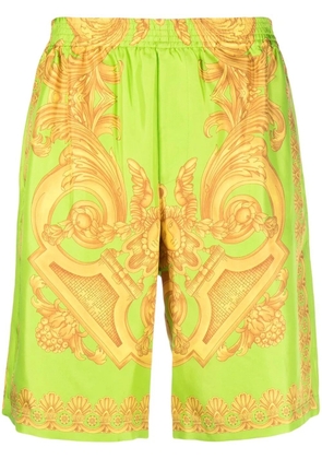 Versace Barocco 660 silk shorts - Green